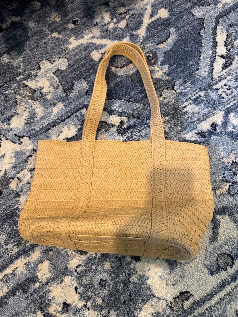 Draper James Woven Straw Tote in Tan